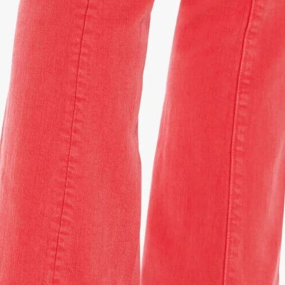 NWT Mother Hustler Ankle Fray in Mars Red High Rise Bootcut Crop Jeans 25 - Picture 14 of 14